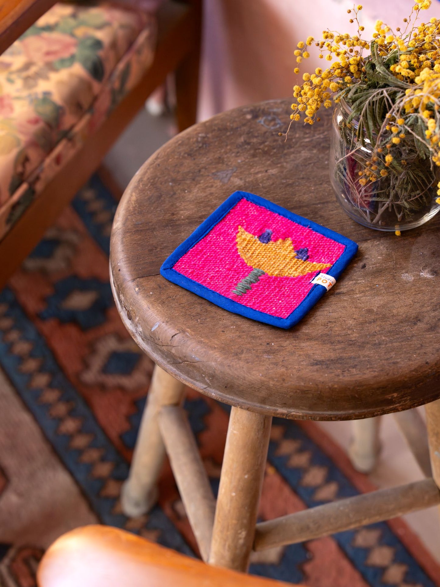 Blooming Handwoven Coaster