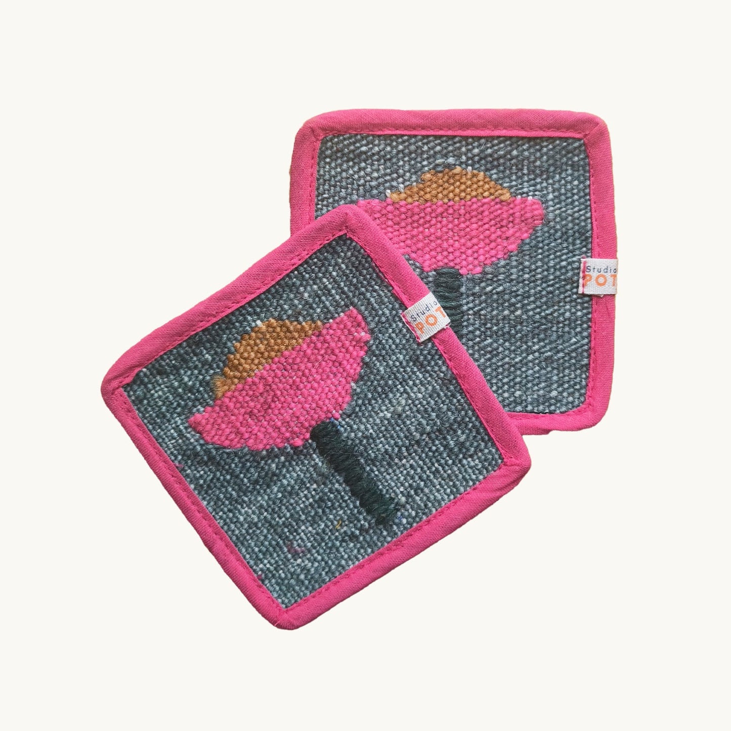 Cup of Flower Handwoven Coaster