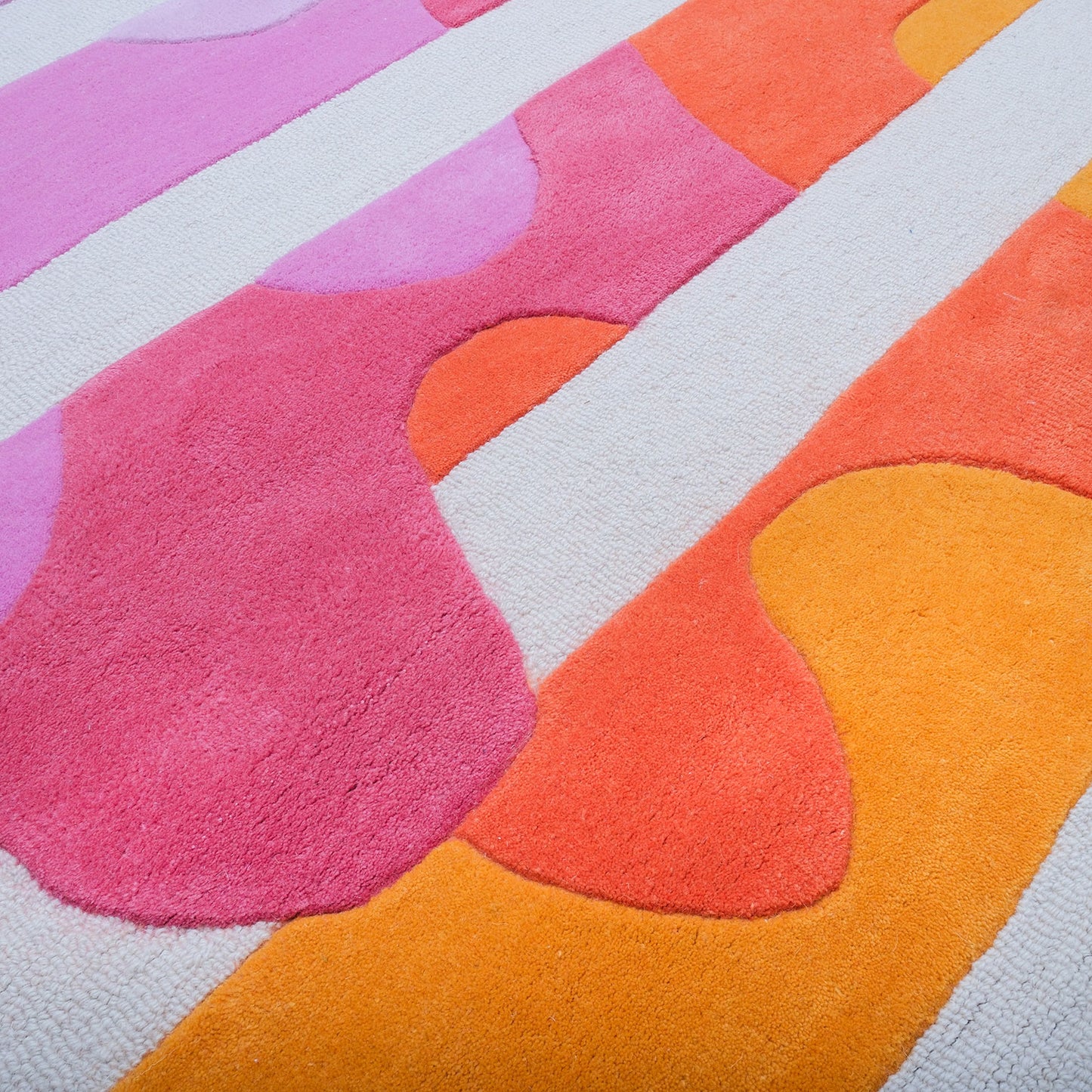 Pink Division Hand Tufted Carpet